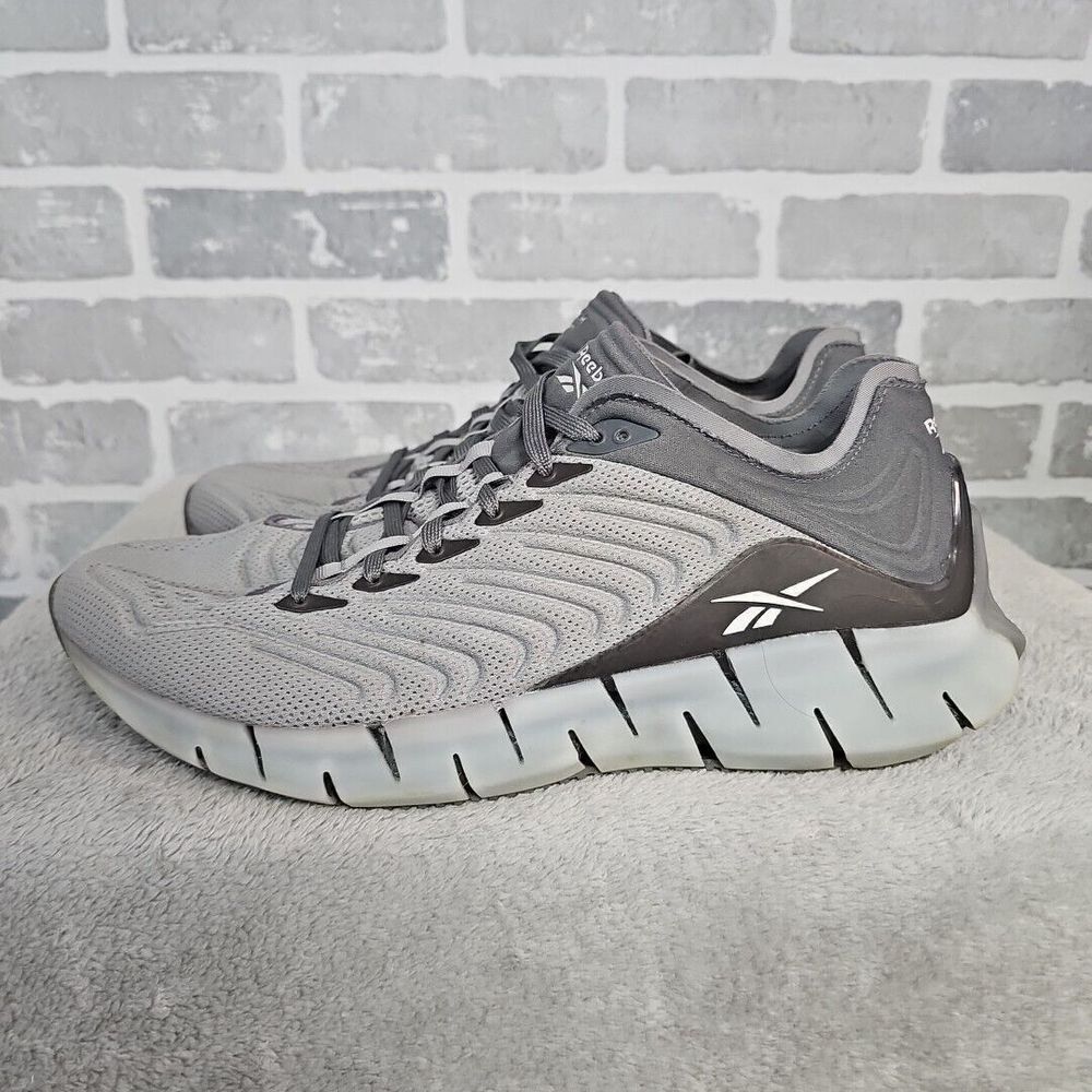 Reebok Sneakers Men's 12 Gray Mesh Zig Kinetica EH1721 Running‎ Shoes